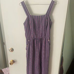 Striped Jumpsuit with Pockets